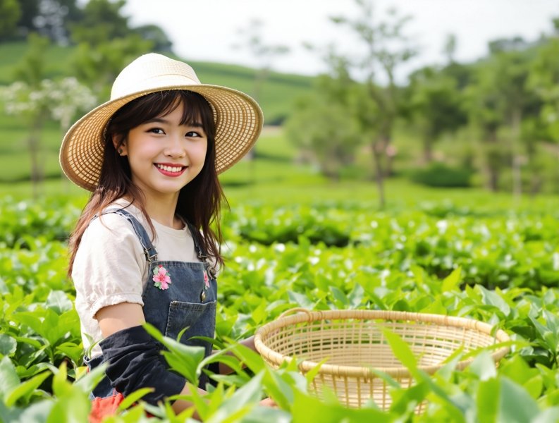 茶园里的采茶姑娘 - 模特写真高清写真
