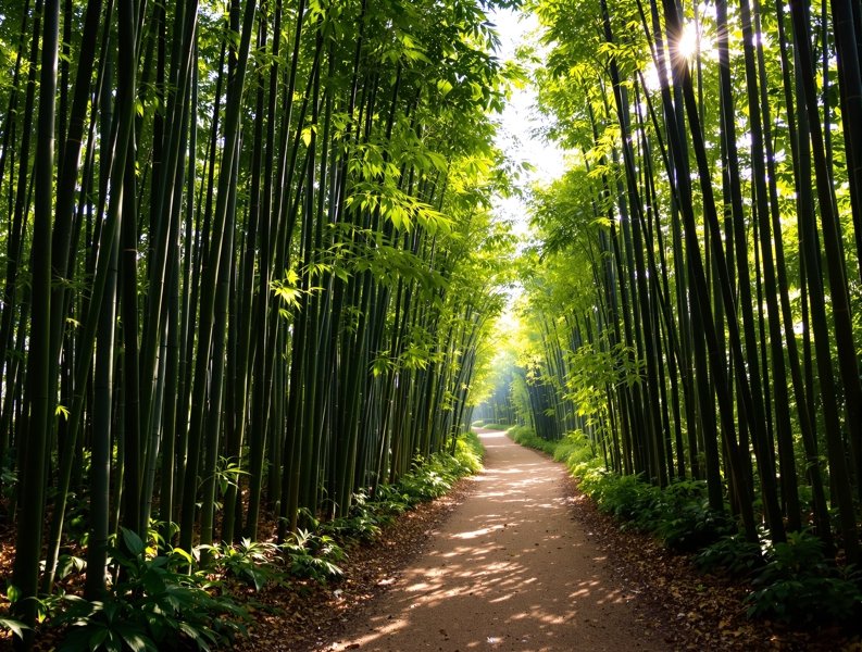 清晨的竹林小径 - 模特写真高清写真